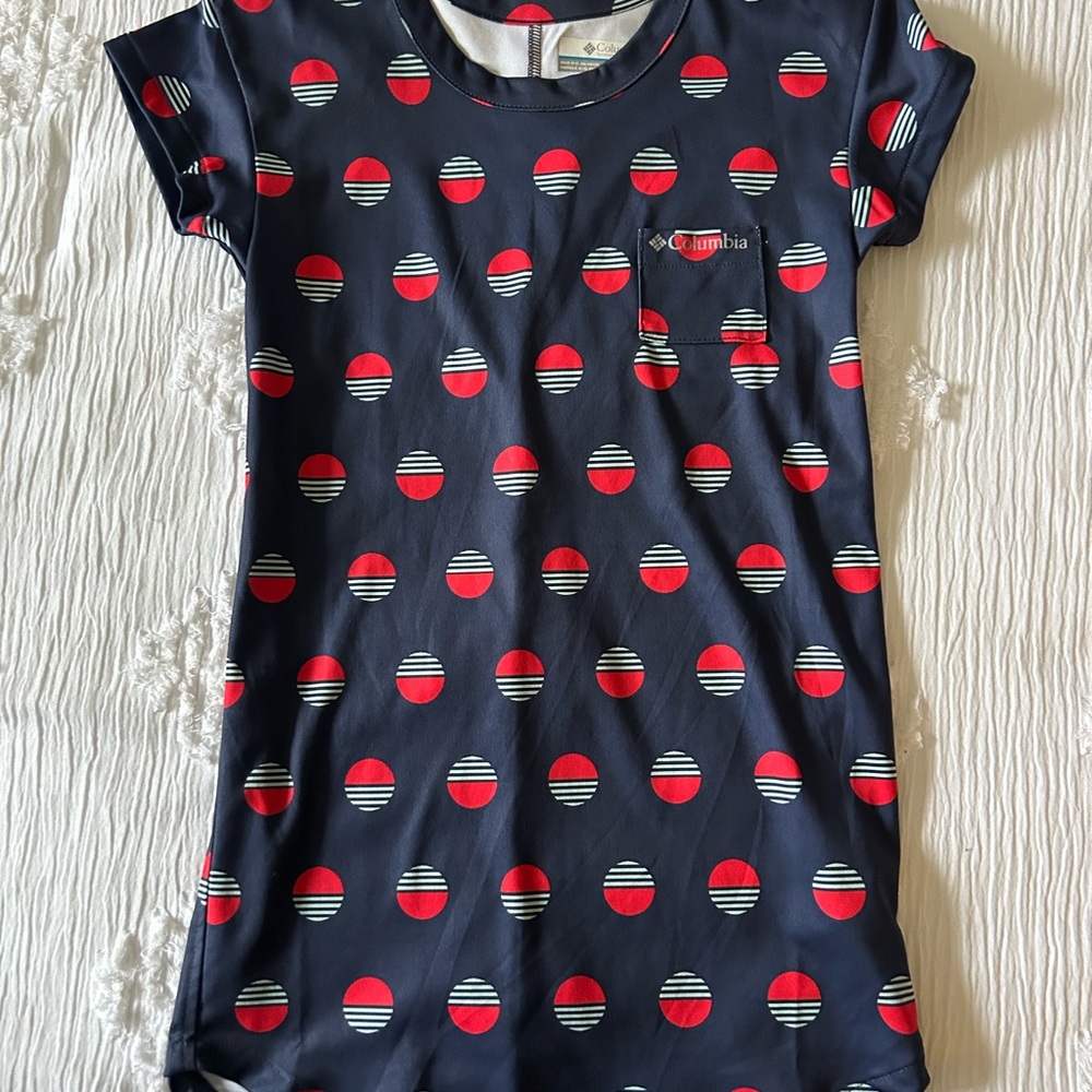 Columbia Black and Red Polka Dot Top